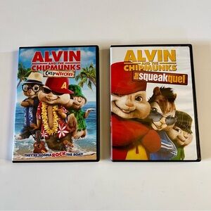 DVD Kids Movie Lot Alvin and the Chipmunks Chipwrecked The Squeakquel